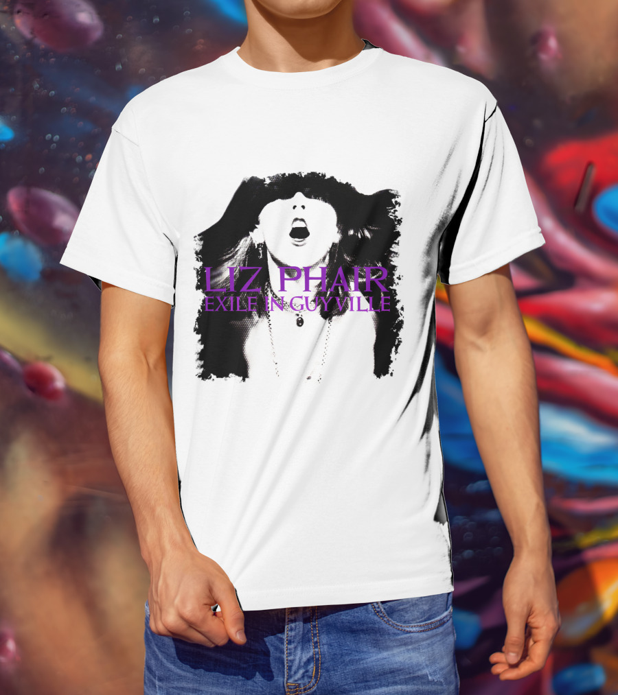 Liz Phair Exile In Guyville Bold Monochrome Portrait With Necklace T-Shirt
