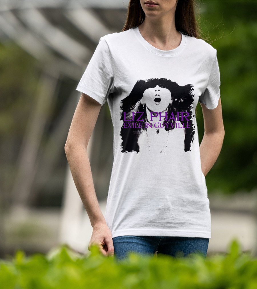 Liz Phair Exile In Guyville Bold Monochrome Portrait With Necklace T-Shirt