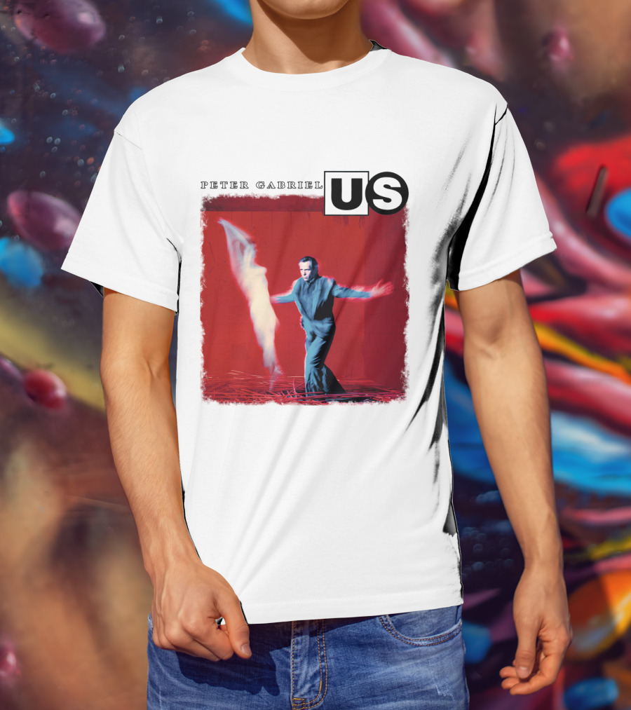 Peter Gabriel Us Album Cover Red Background Dance Image T-Shirt