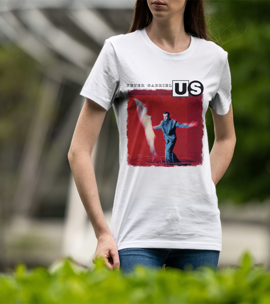 Peter Gabriel Us Album Cover Red Background Dance Image T-Shirt