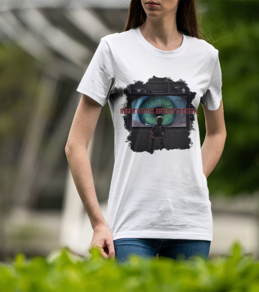 Roger Waters Amused To Death Eye Watching Television T-Shirt
