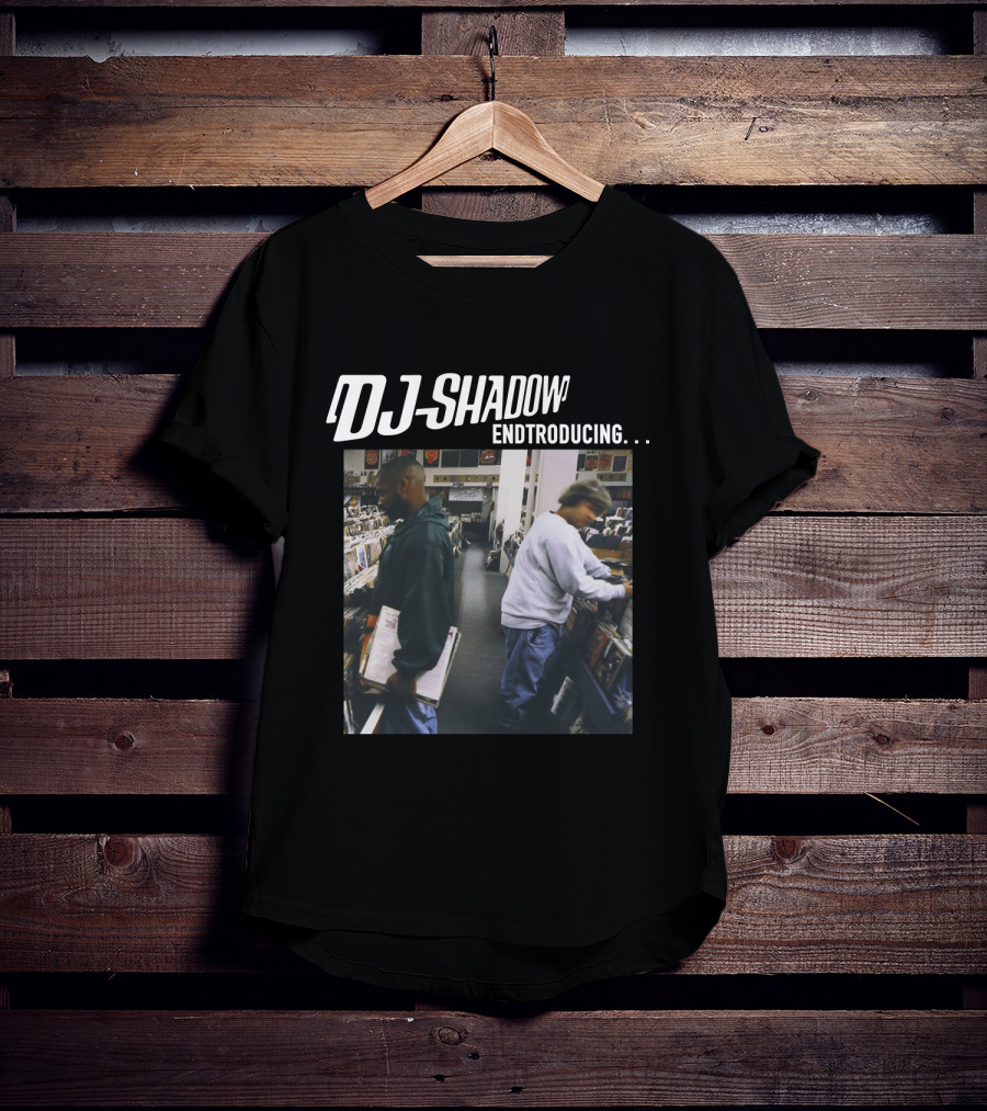 Dj Shadow Endtroducing Album Cover Vinyl Record Store Scene T-Shirt