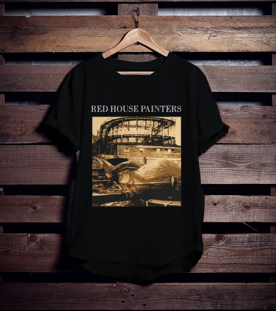 Red House Painters Vintage Roller Coaster Scene T-Shirt