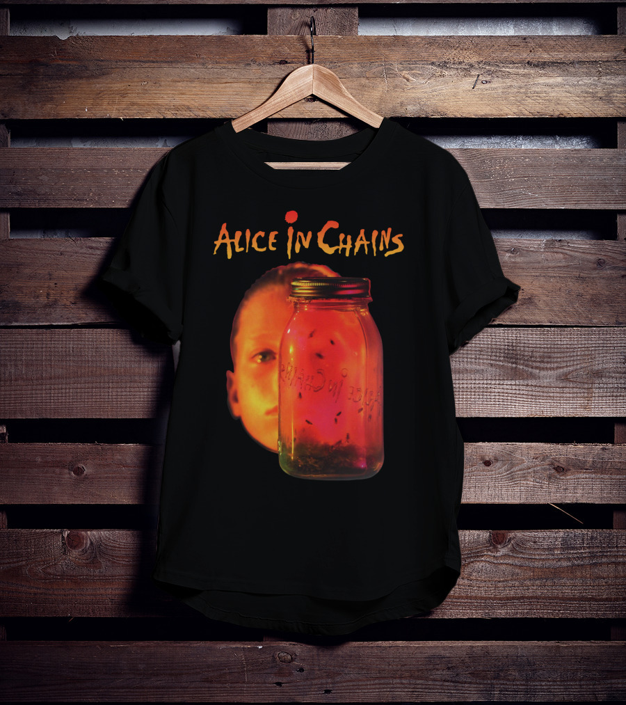 Alice In Chains Jar Of Flies Album Cover Image With Jar And Face T-Shirt