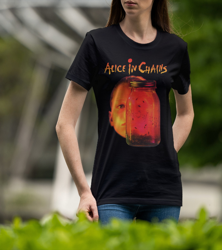 Alice In Chains Jar Of Flies Album Cover Image With Jar And Face T-Shirt