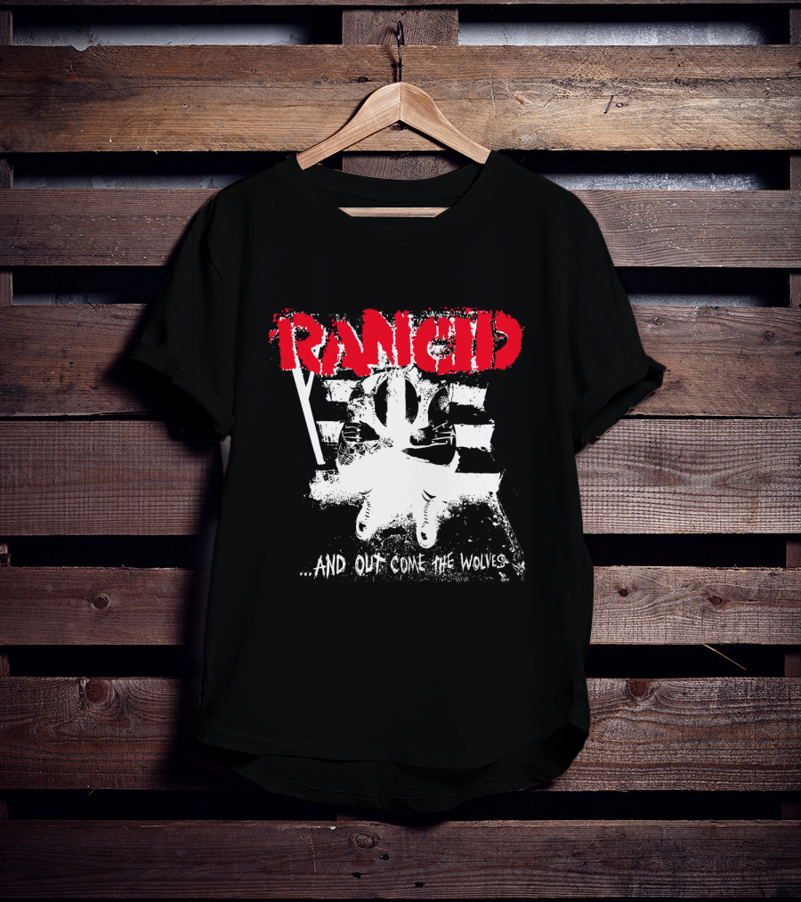 Rancid And Out Come The Wolves Punk Album Cover Sitting Figure T-Shirt