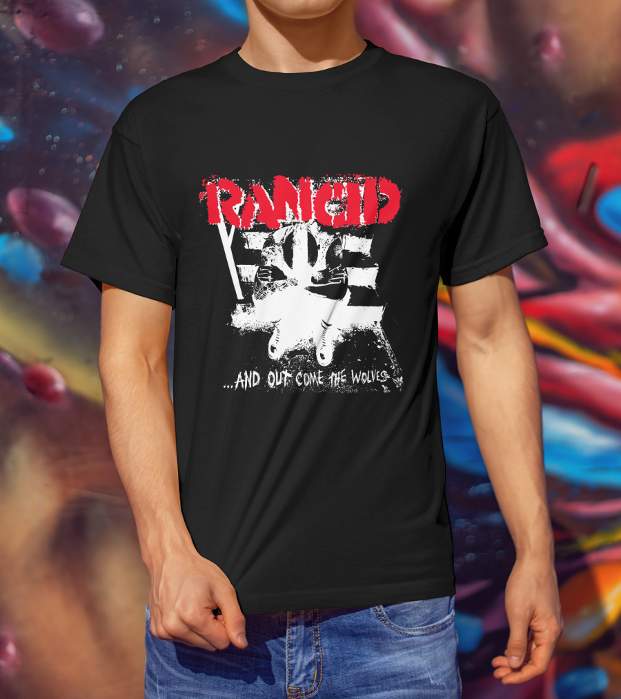 Rancid And Out Come The Wolves Punk Album Cover Sitting Figure T-Shirt