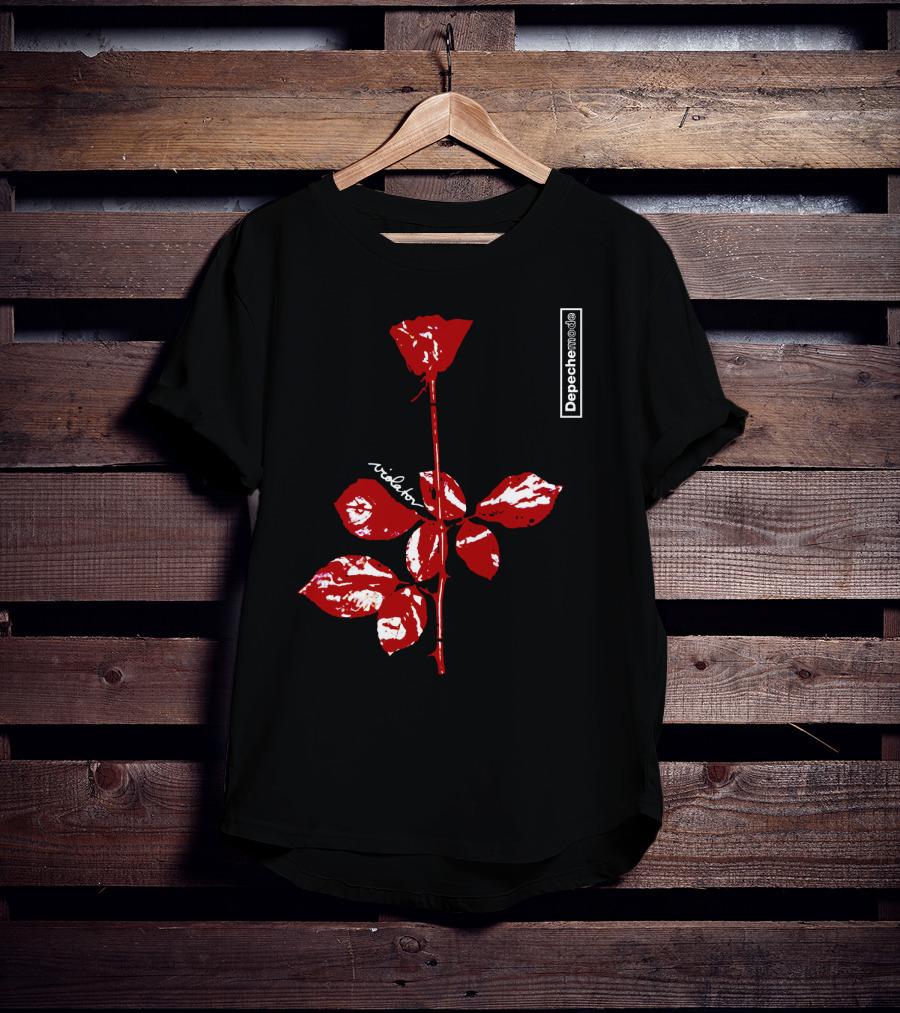 Depeche Mode Violator Album Red Rose T-Shirt
