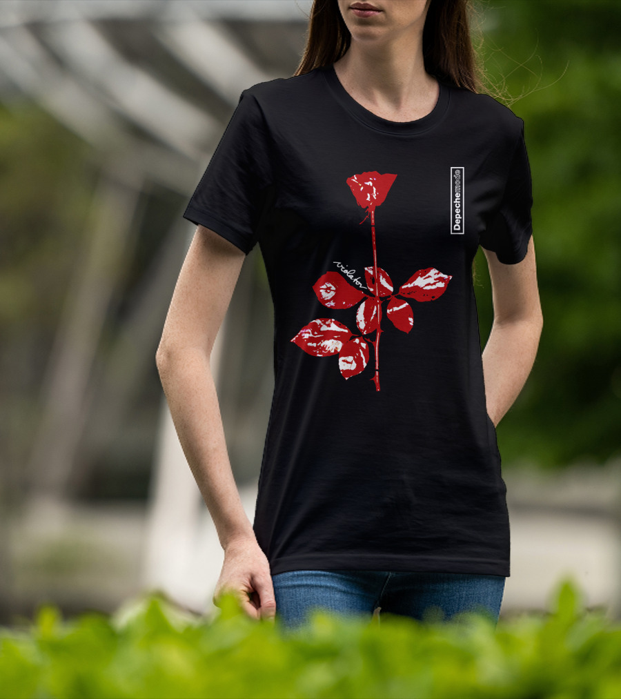 Depeche Mode Violator Album Red Rose T-Shirt