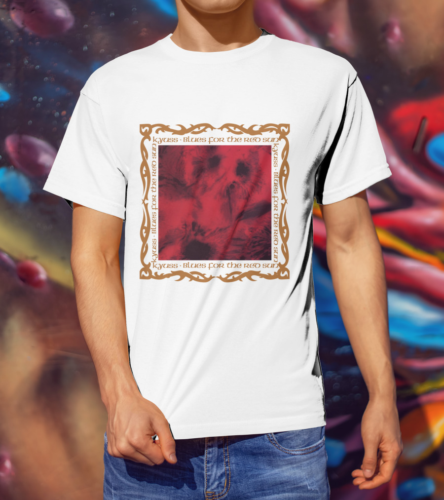 Kyuss Blues For The Red Sun Abstract Red Pattern Framed T-Shirt