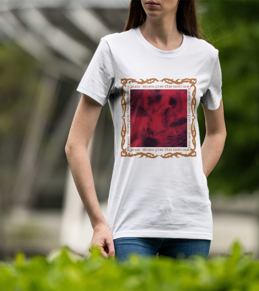 Kyuss Blues For The Red Sun Abstract Red Pattern Framed T-Shirt