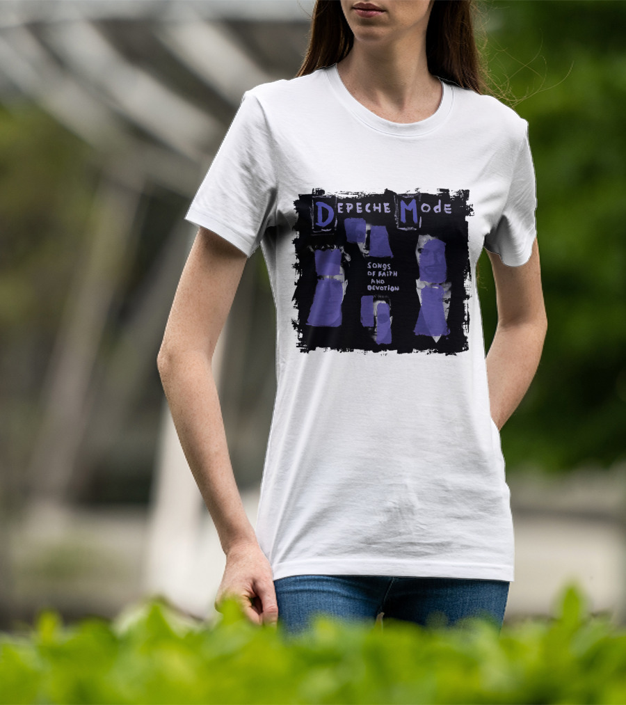 Depeche Mode Songs Of Faith And Devotion Album Art Purple Faces T-Shirt