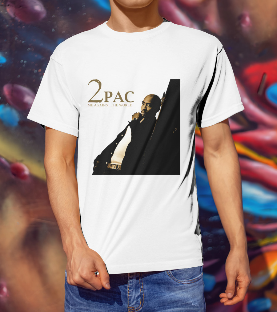 2Pac Me Against The World Album Cover With Tupac Shakur Photo T-Shirt