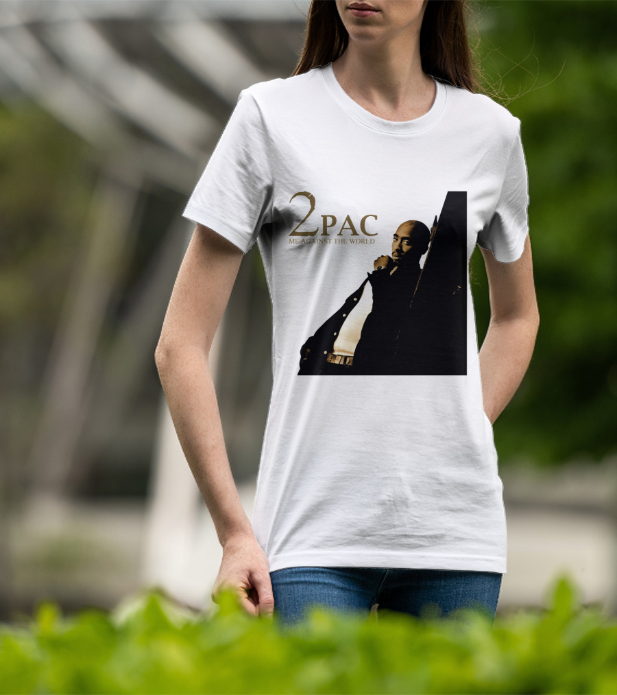 2Pac Me Against The World Album Cover With Tupac Shakur Photo T-Shirt
