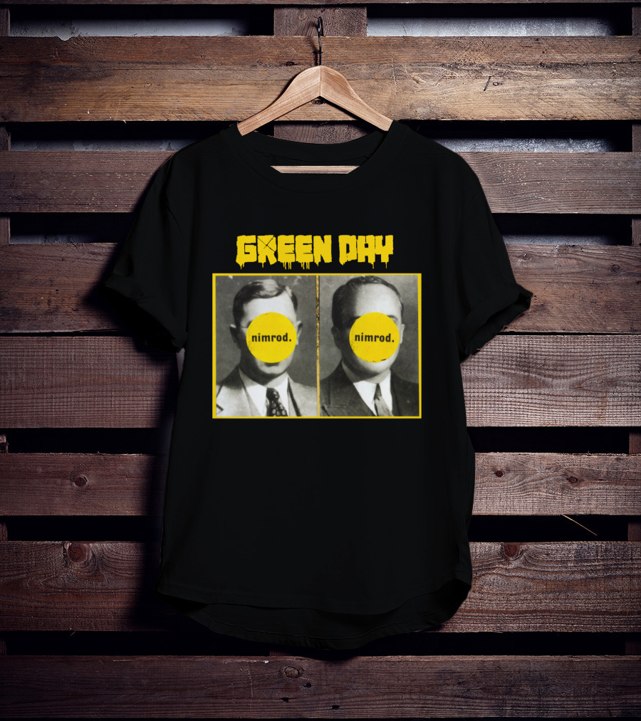 Green Day Nimrod 1997 Album Cover Vintage Portraits T-Shirt