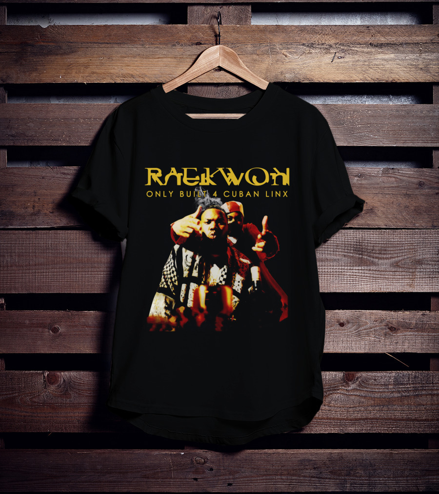 Raekwon Only Built 4 Cuban Linx Iconic Album Cover Featuring Two Figures In Bold Stylized Typography T-Shirt