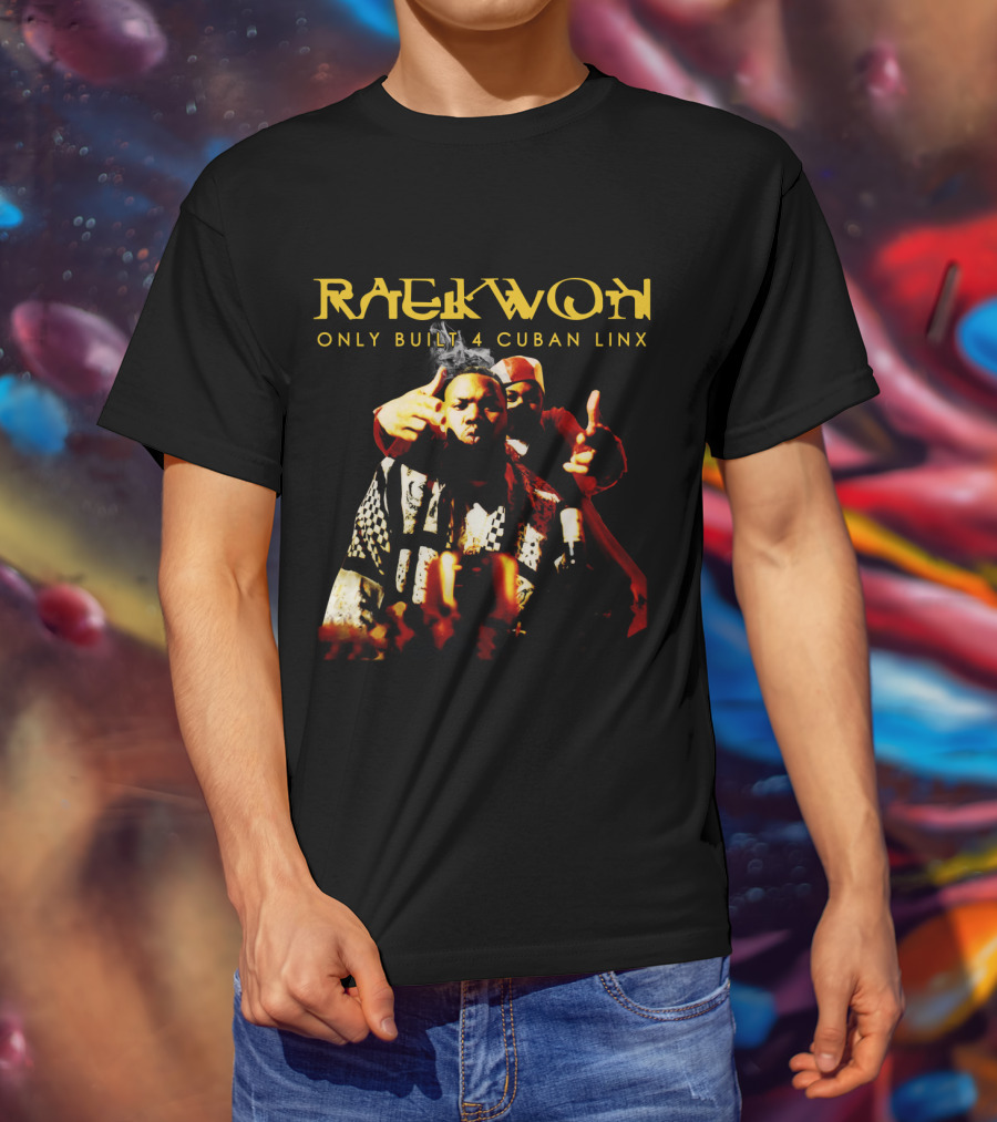 Raekwon Only Built 4 Cuban Linx Iconic Album Cover Featuring Two Figures In Bold Stylized Typography T-Shirt