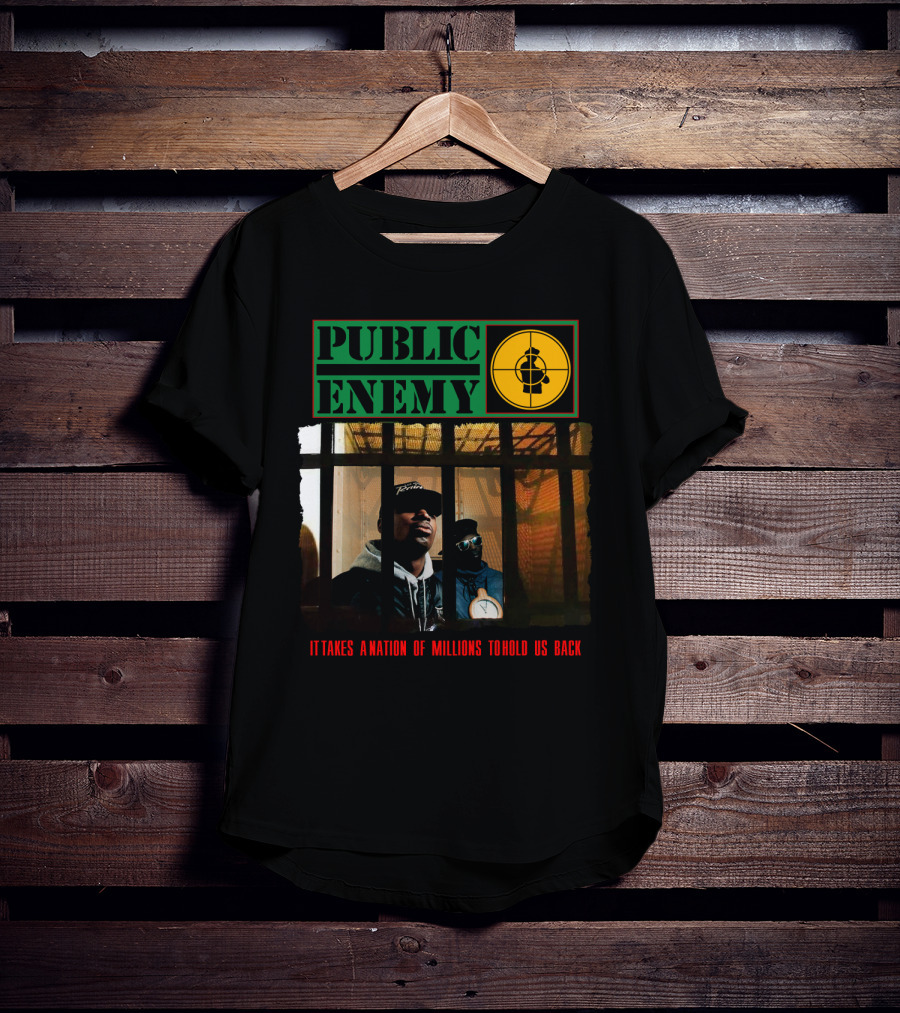 Public Enemy It Takes A Nation Of Millions To Hold Us Back Prison Bars Rap Group T-Shirt
