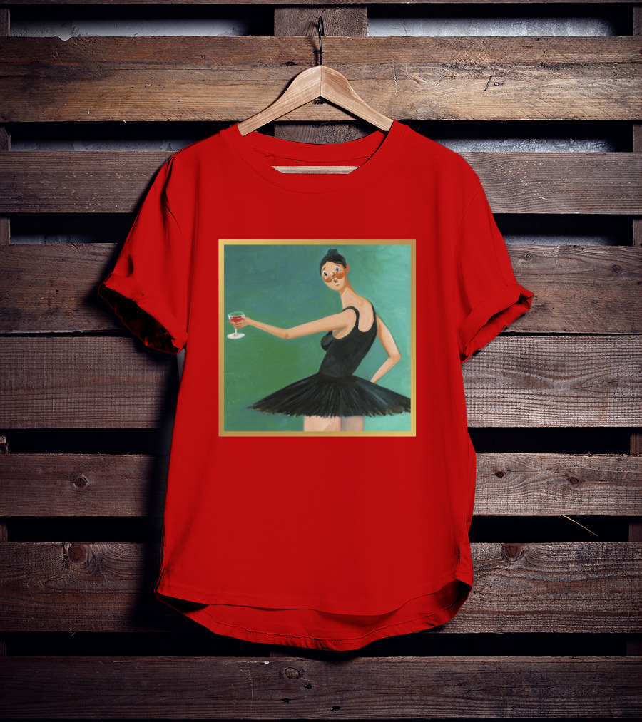 Kanye West My Beautiful Dark Twisted Fantasy Ballerina Cover Art T-Shirt