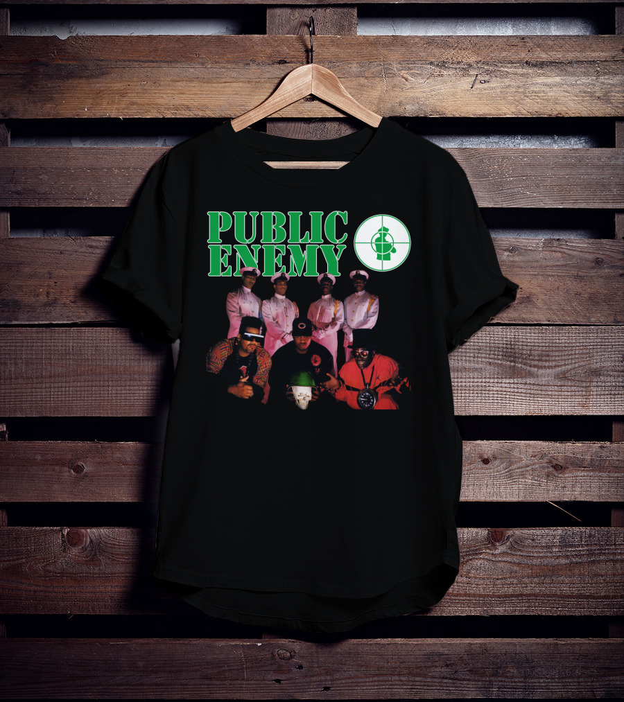 Public Enemy 1991 Group Photo With Target T-Shirt