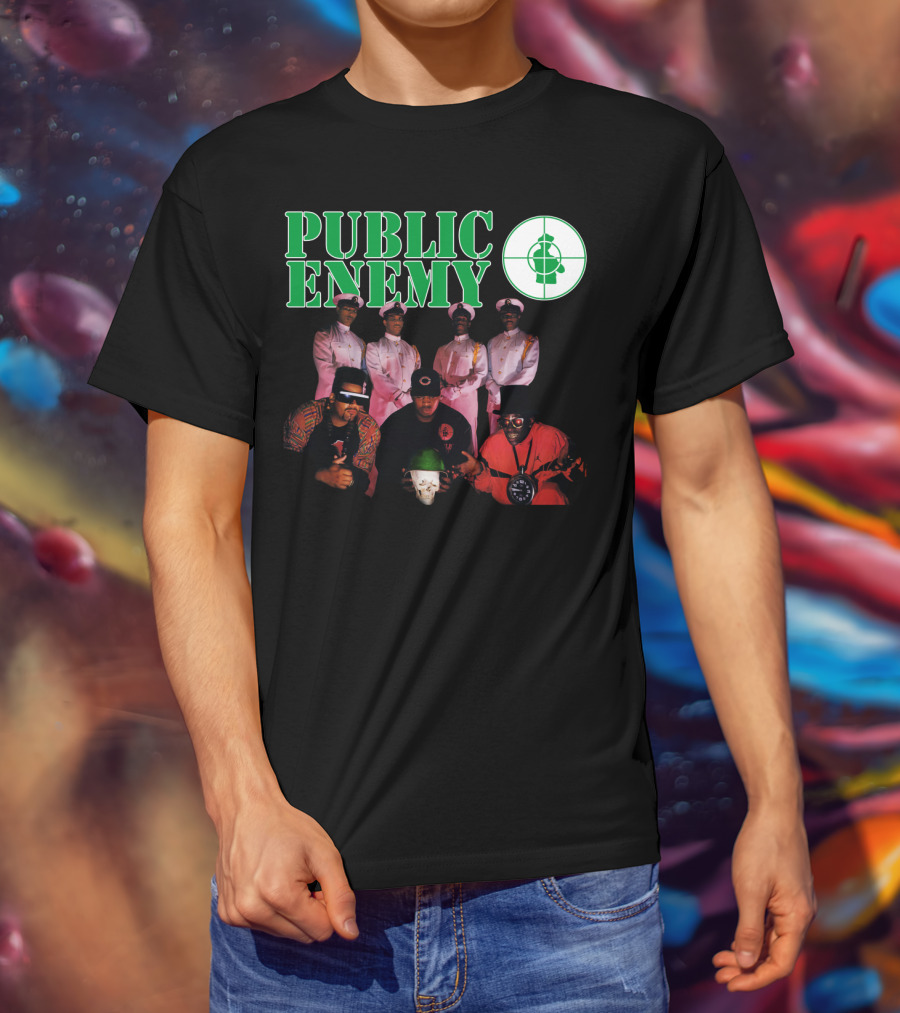 Public Enemy 1991 Group Photo With Target T-Shirt
