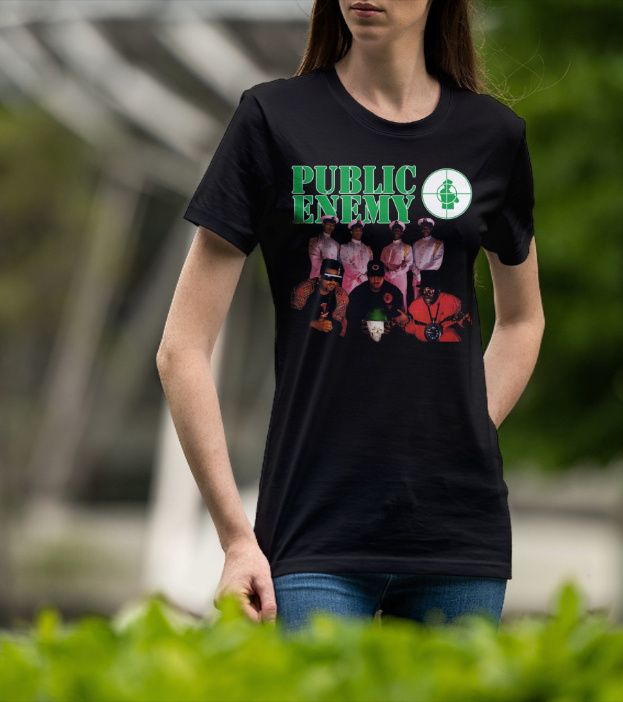 Public Enemy 1991 Group Photo With Target T-Shirt