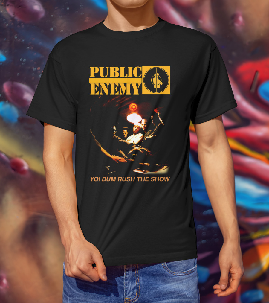 Public Enemy Yo Bum Rush The Show Classic Rap Album Cover T-Shirt