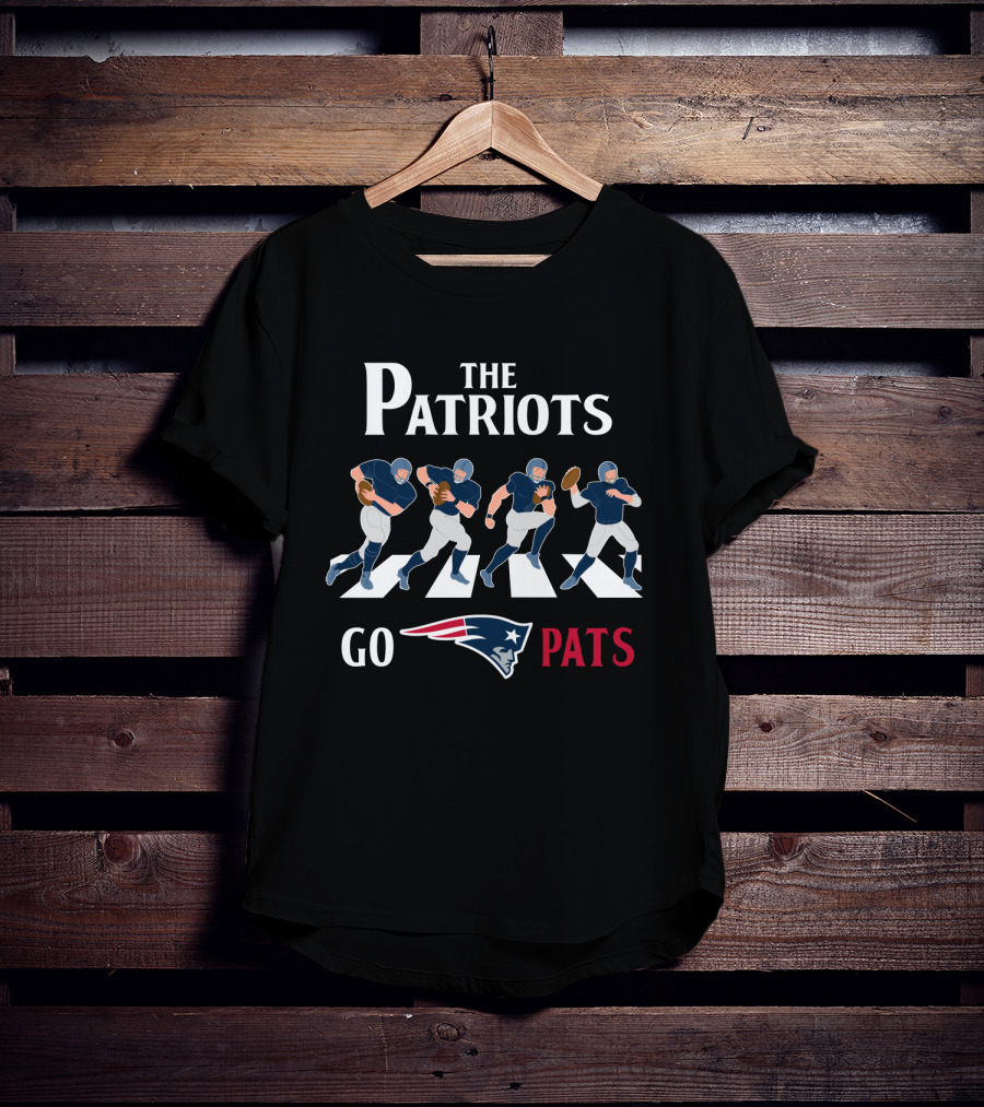 The Patriots Go Pats Abbey Road Football Crossing T-Shirt