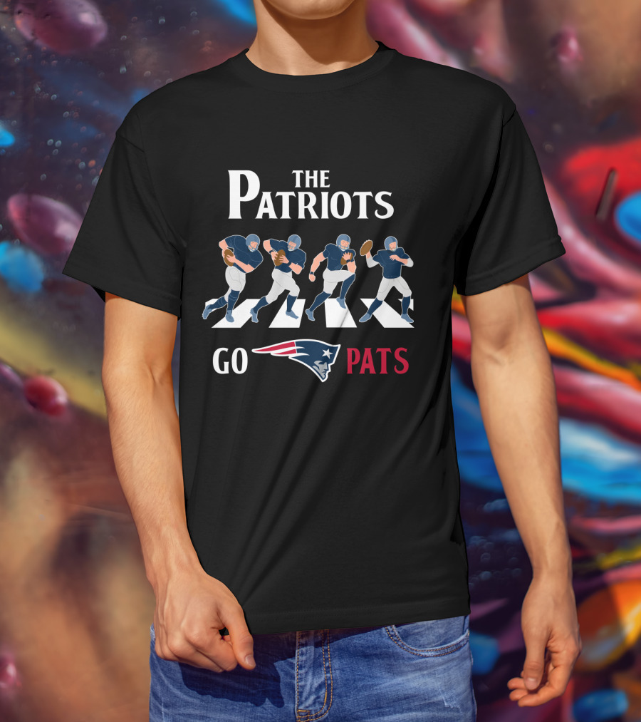 The Patriots Go Pats Abbey Road Football Crossing T-Shirt