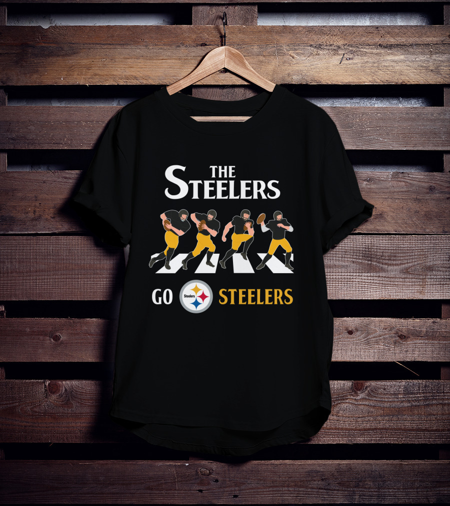 The Steelers Go Steelers Abbey Road Football T-Shirt