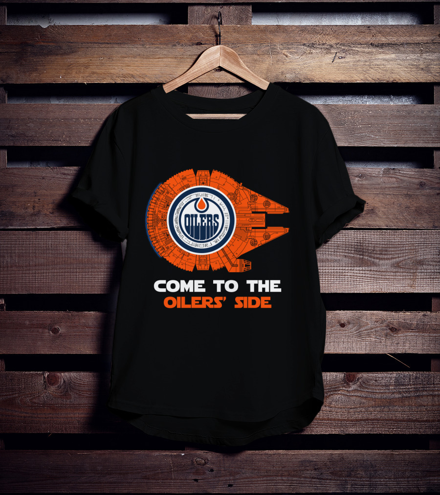 Oilers Side Come To The Millennium Falcon Edmonton T-Shirt