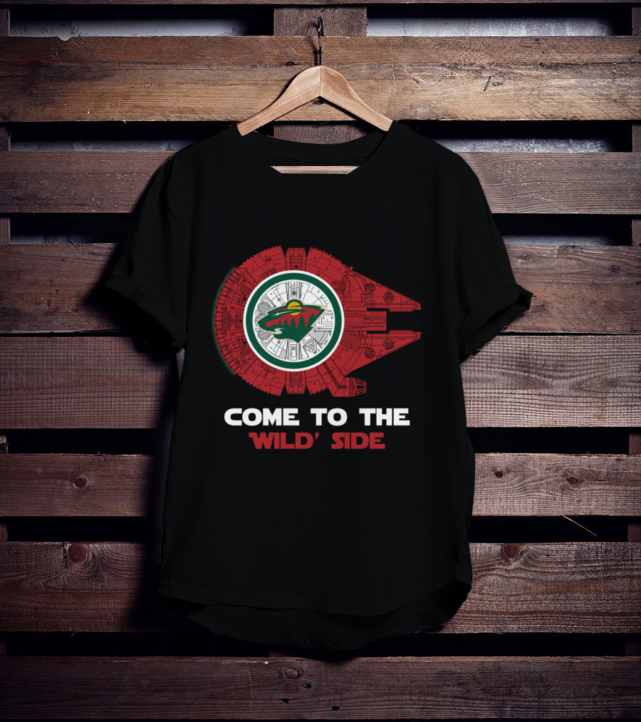 Come To The 'Wild' Side Minnesota Wild Millennium Falcon T-Shirt