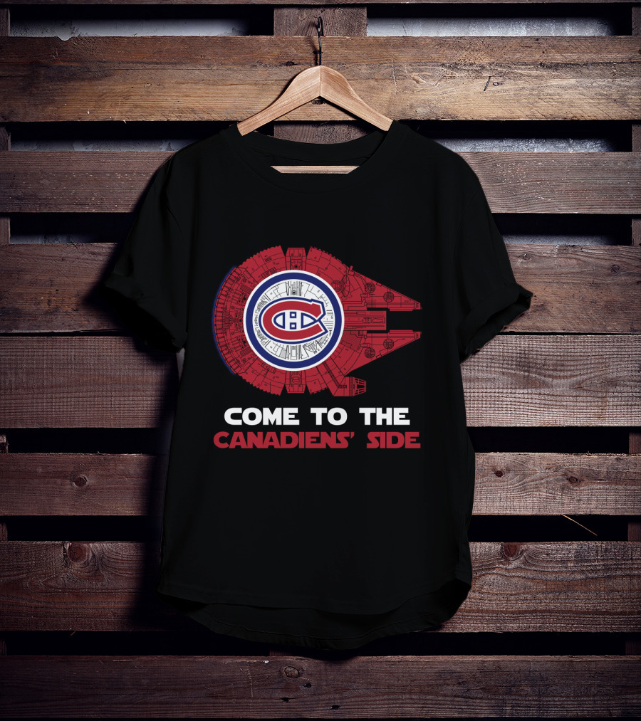 Come To The Canadiens' Side Montreal Canadiens Millennium Falcon T-Shirt