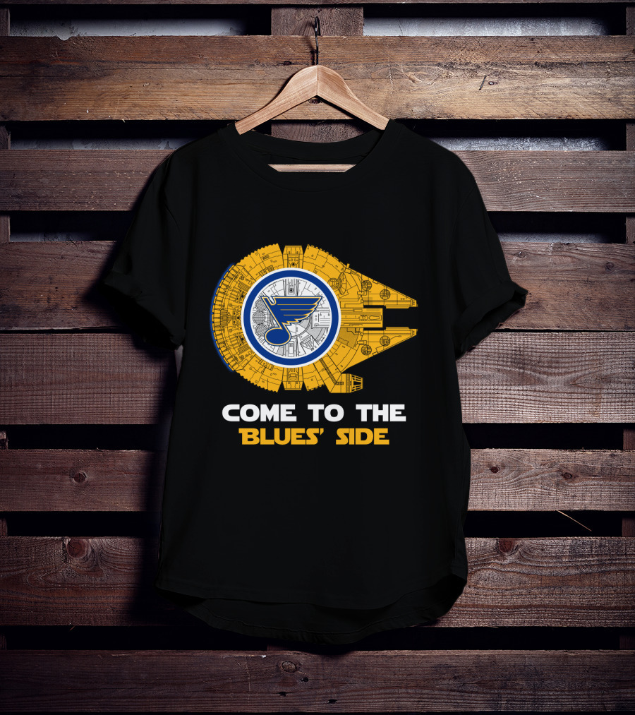 Come To The Blues' Side St. Louis Blues Millennium Falcon T-Shirt