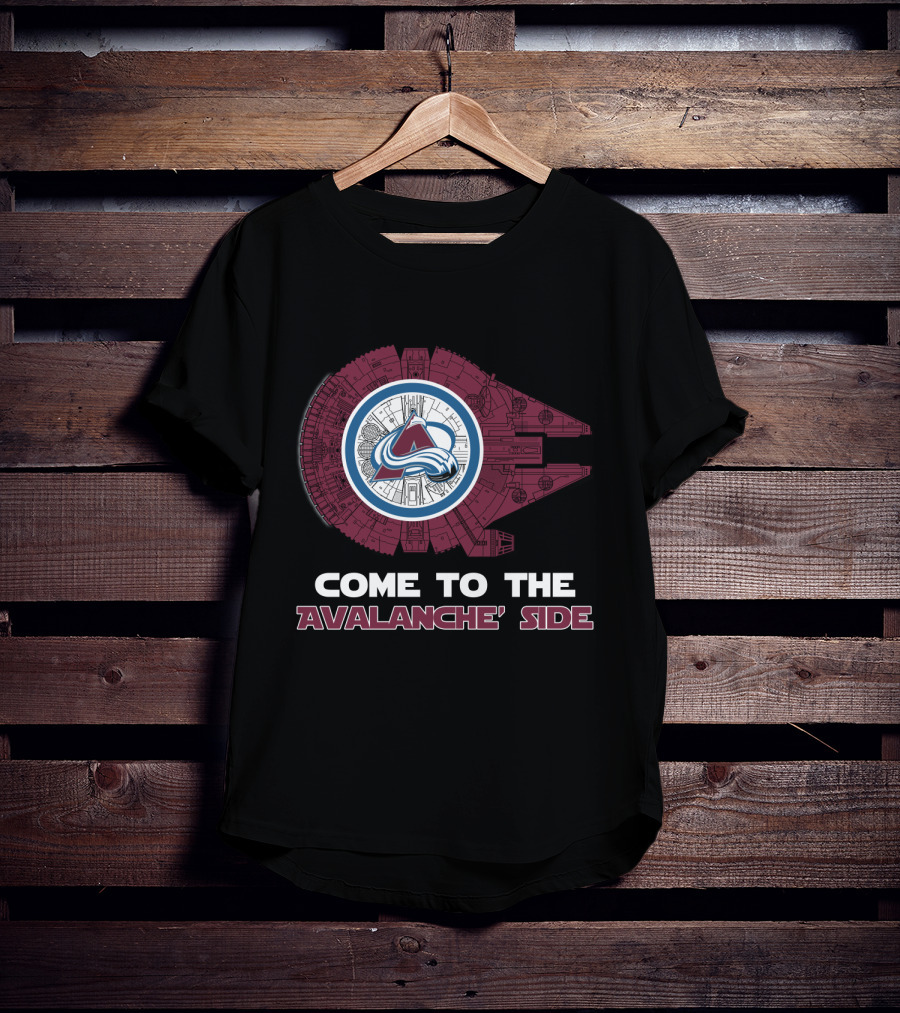 Come To The Avalanche Side Colorado Avalanche Millennium Falcon T-Shirt