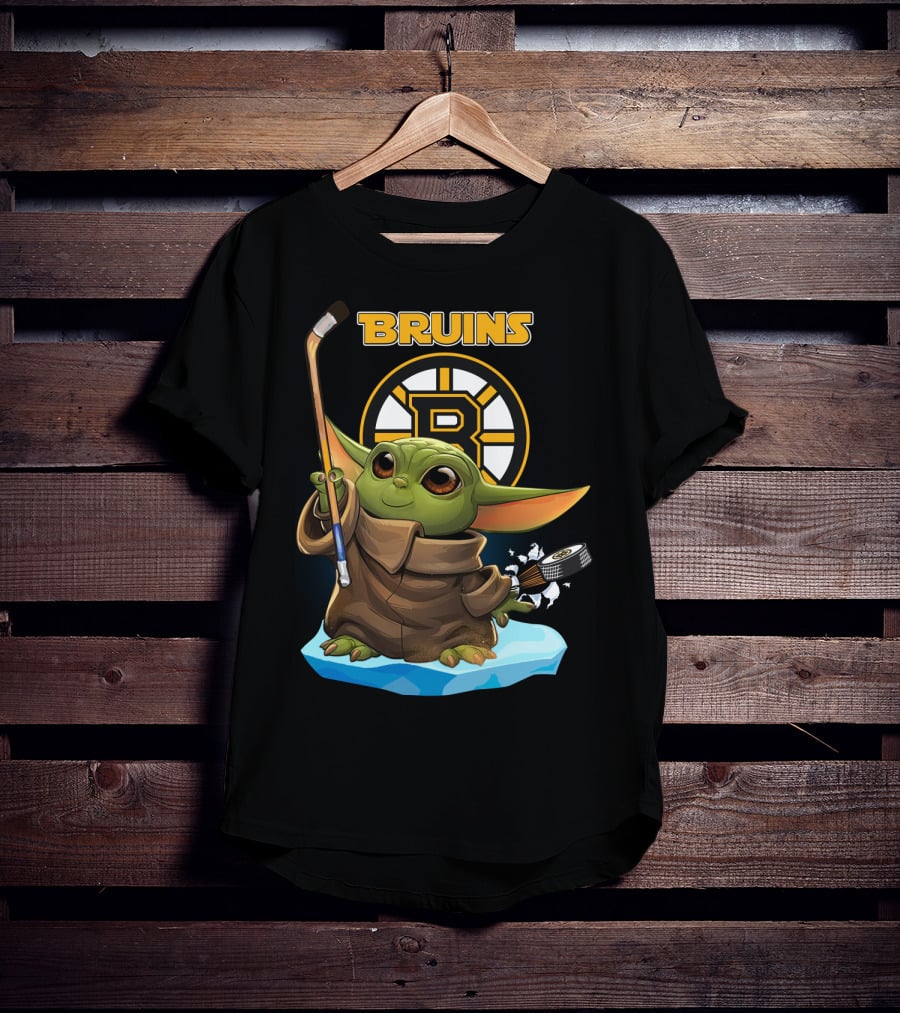Baby Yoda Bruins Hockey Boston Bruins T-Shirt