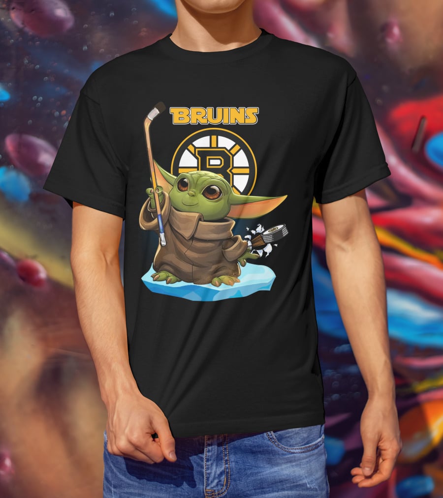 Baby Yoda Bruins Hockey Boston Bruins T-Shirt