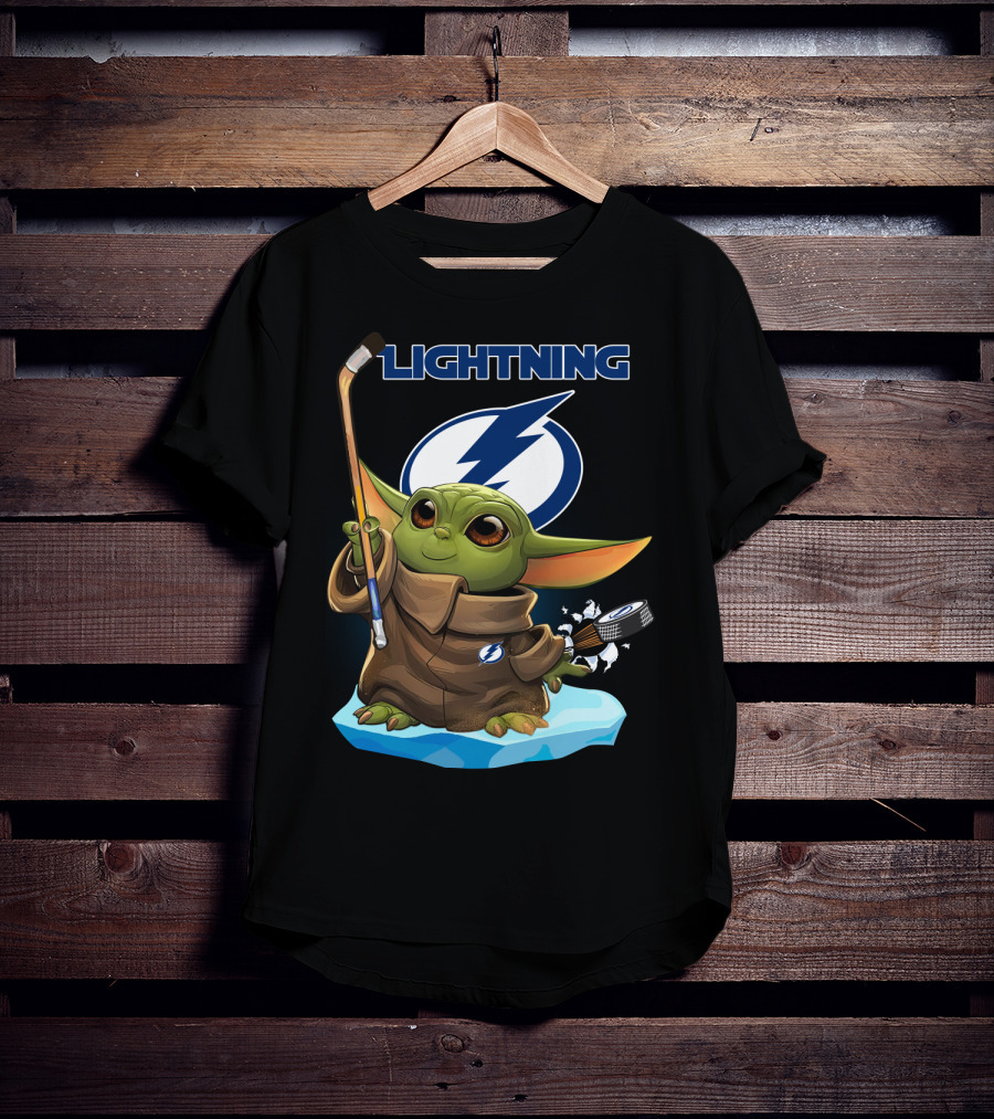 Tampa Bay Lightning Baby Yoda Hockey NHL T-Shirt