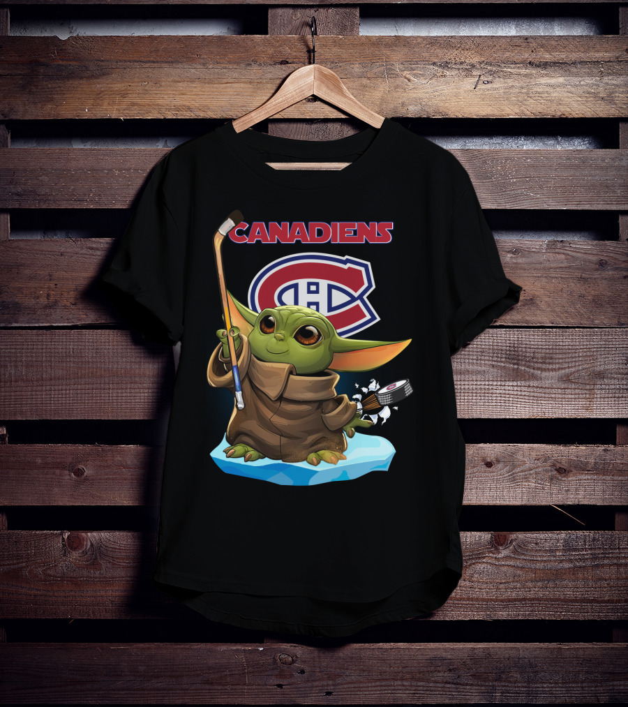 Montreal Canadiens Baby Yoda NHL Hockey T-Shirt