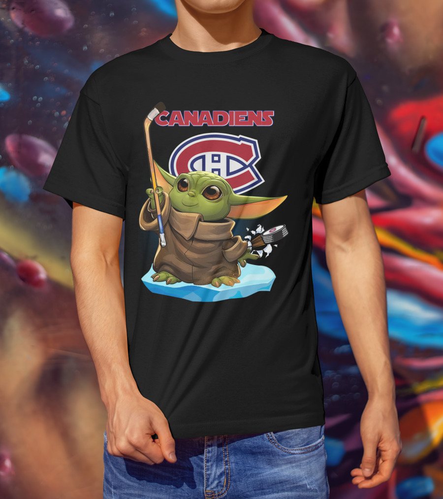Montreal Canadiens Baby Yoda NHL Hockey T-Shirt