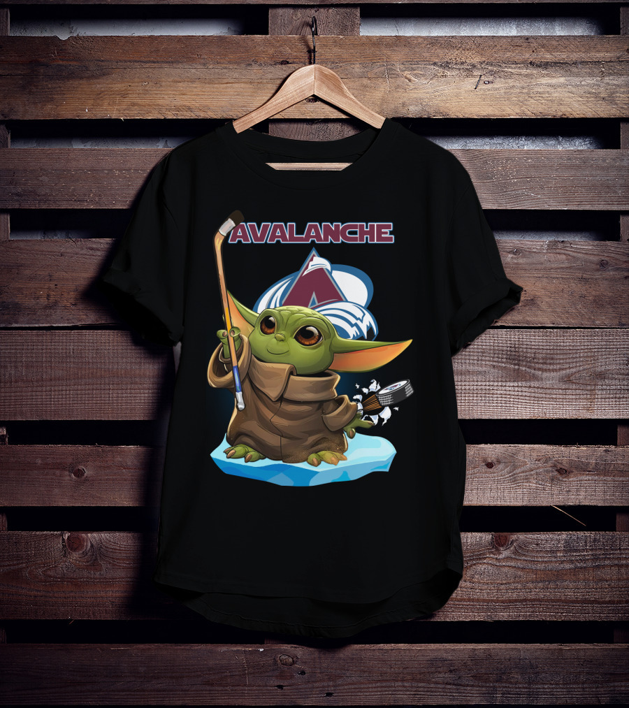 Colorado Avalanche Baby Yoda Hockey NHL Fan T-Shirt
