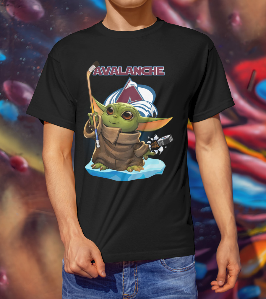 Colorado Avalanche Baby Yoda Hockey NHL Fan T-Shirt