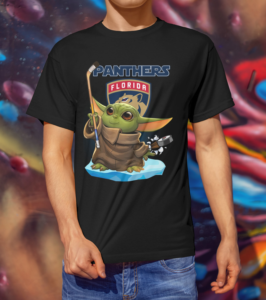 Florida Panthers NHL Baby Yoda Hockey Fan T-Shirt