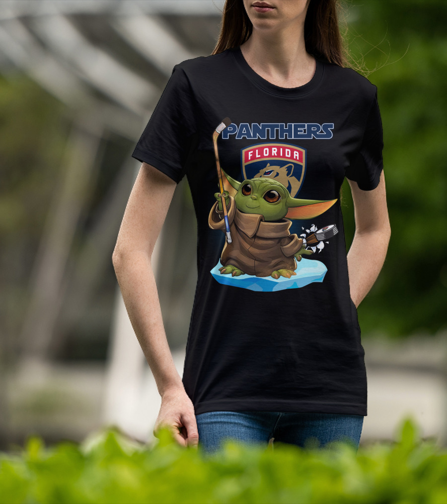Florida Panthers NHL Baby Yoda Hockey Fan T-Shirt
