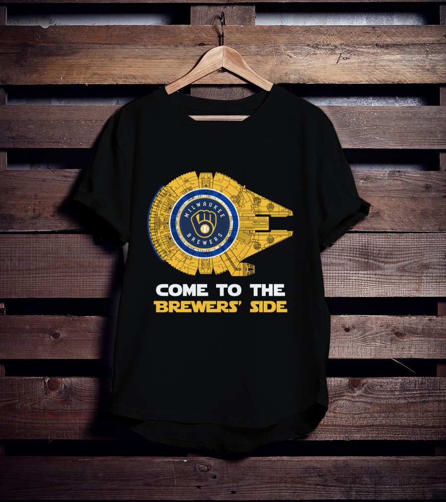 Milwaukee Brewers Come To The Brewers' Side Millennium Falcon MLB T-Shirt