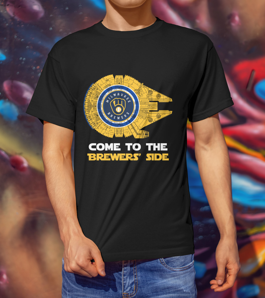 Milwaukee Brewers Come To The Brewers' Side Millennium Falcon MLB T-Shirt