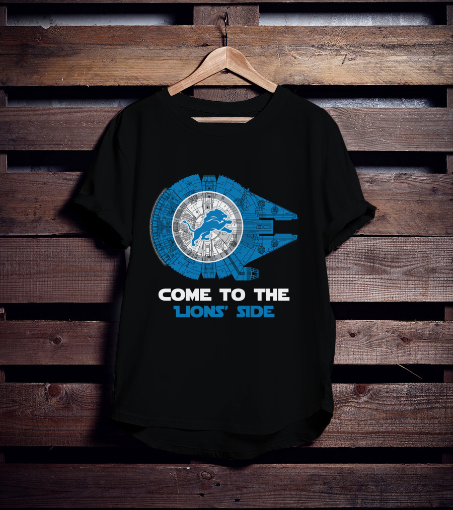 Come To The Lions' Side Detroit Millennium Falcon Nfl T-Shirt