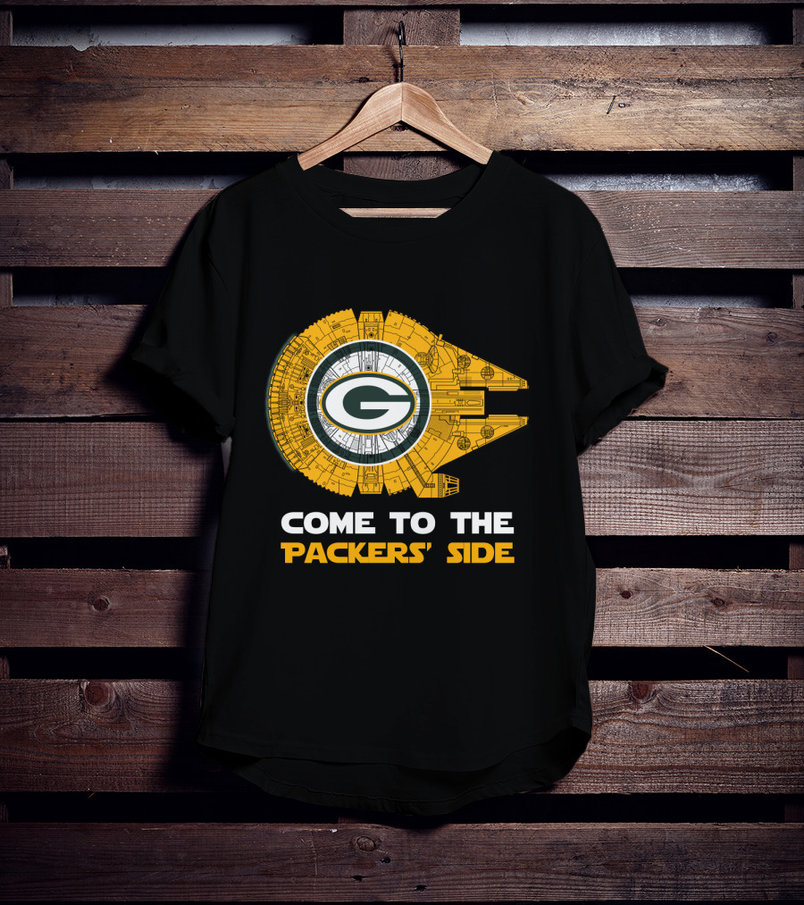 Come To The Packers' Side Millennium Falcon Green Bay Packers Nfl T-Shirt