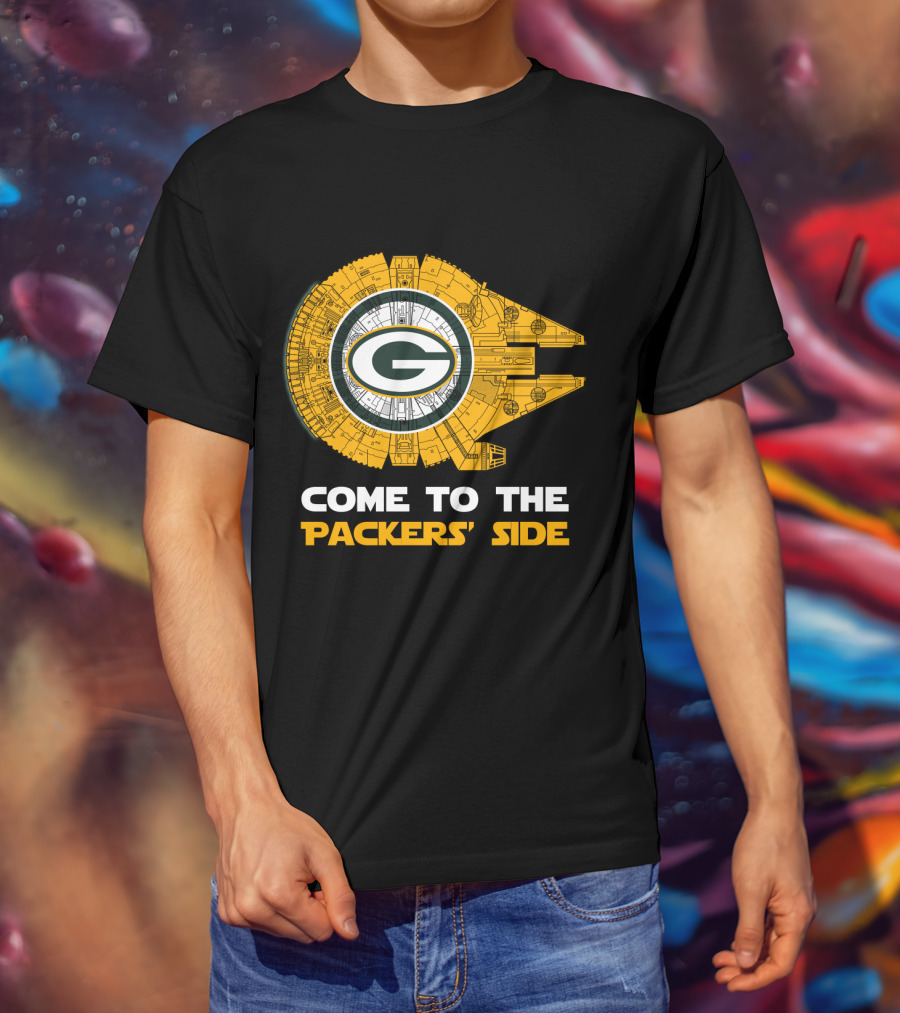 Come To The Packers' Side Millennium Falcon Green Bay Packers Nfl T-Shirt