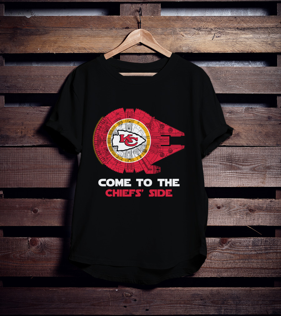 Come To The Chiefs' Side Kansas City Chiefs Millennium Falcon Nfl T-Shirt